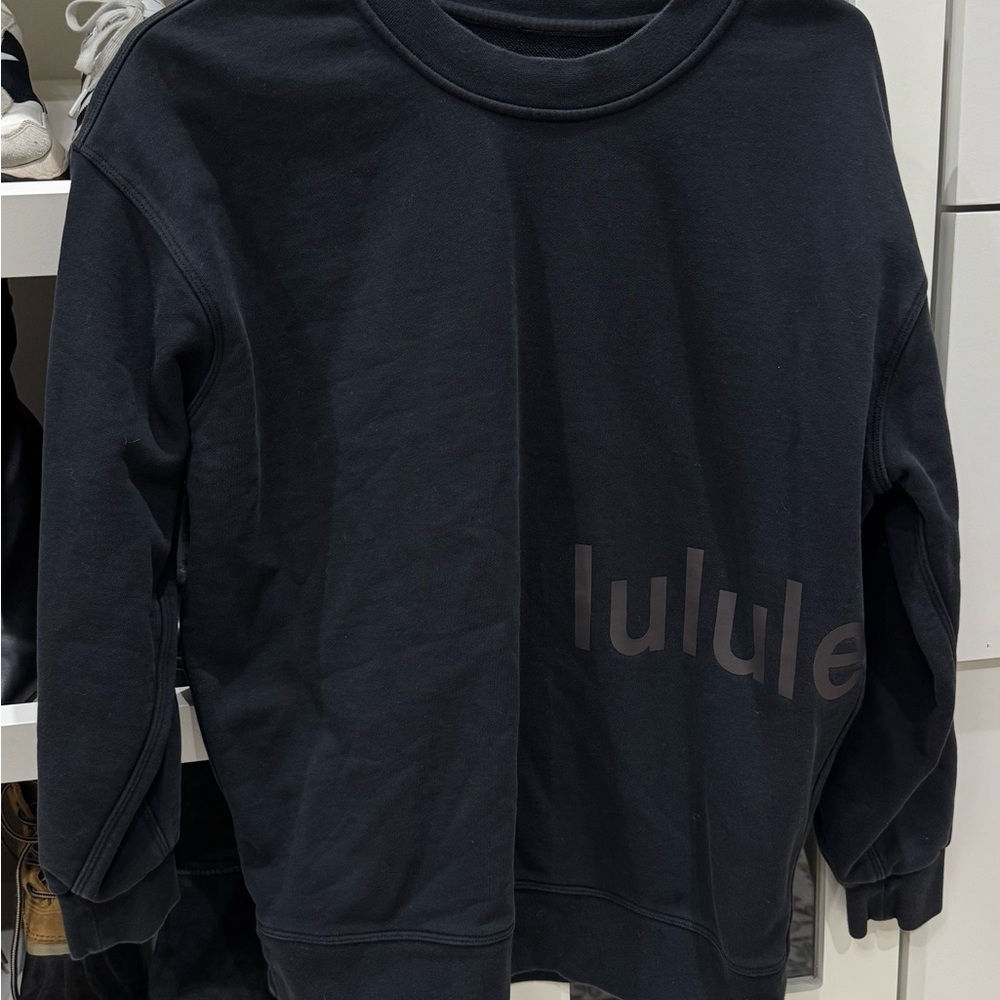 lululemon athletica Black Crew Neck Sweater
